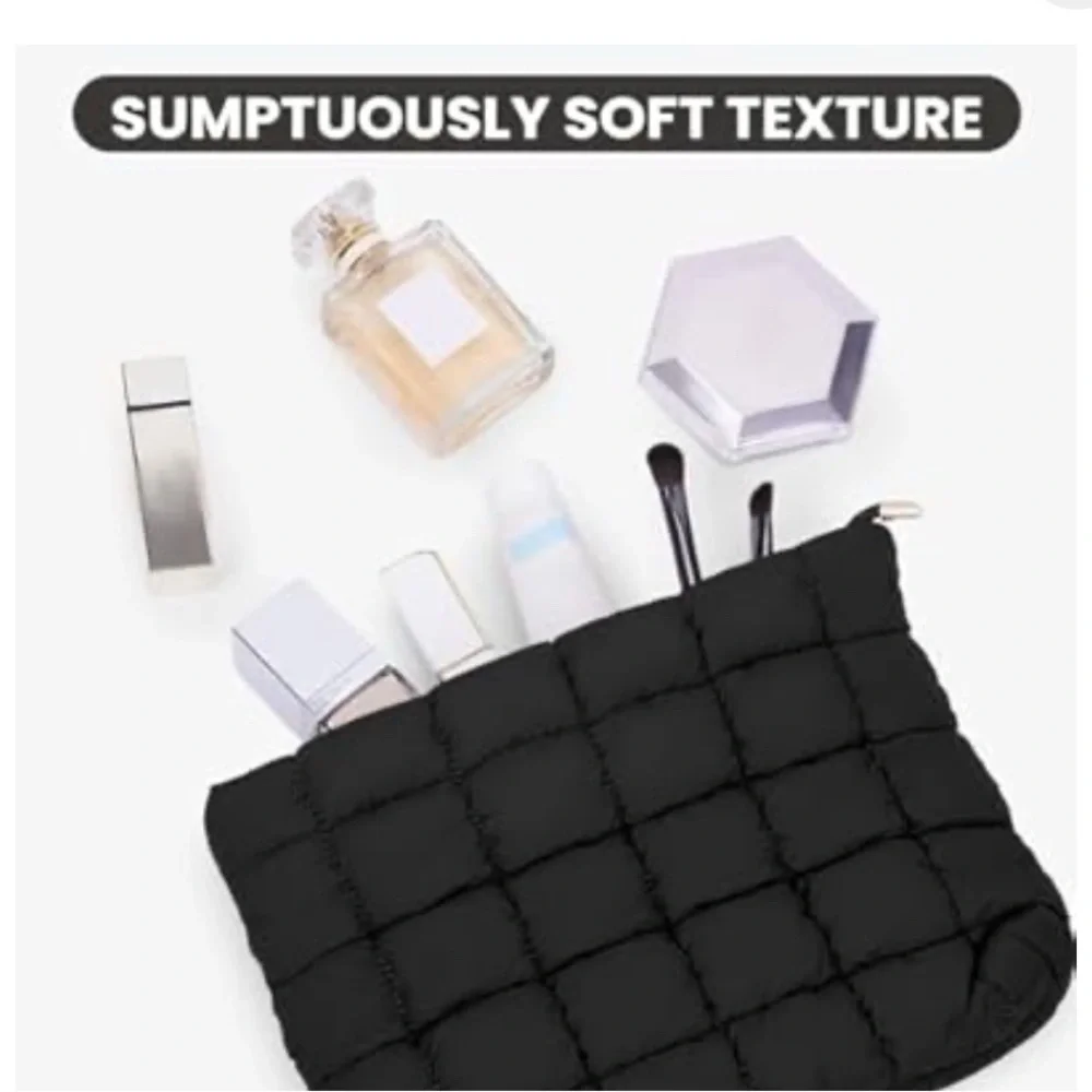Puffer Quilted Makeup/Cosmetic Bag NWOT